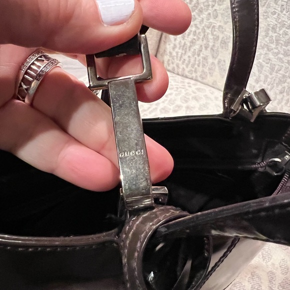 Sold! Gucci tote with strap and charm in dark chocolate brown - Picture 7 of 9